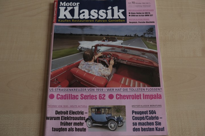 Deckblatt Motor Klassik (10/1992)